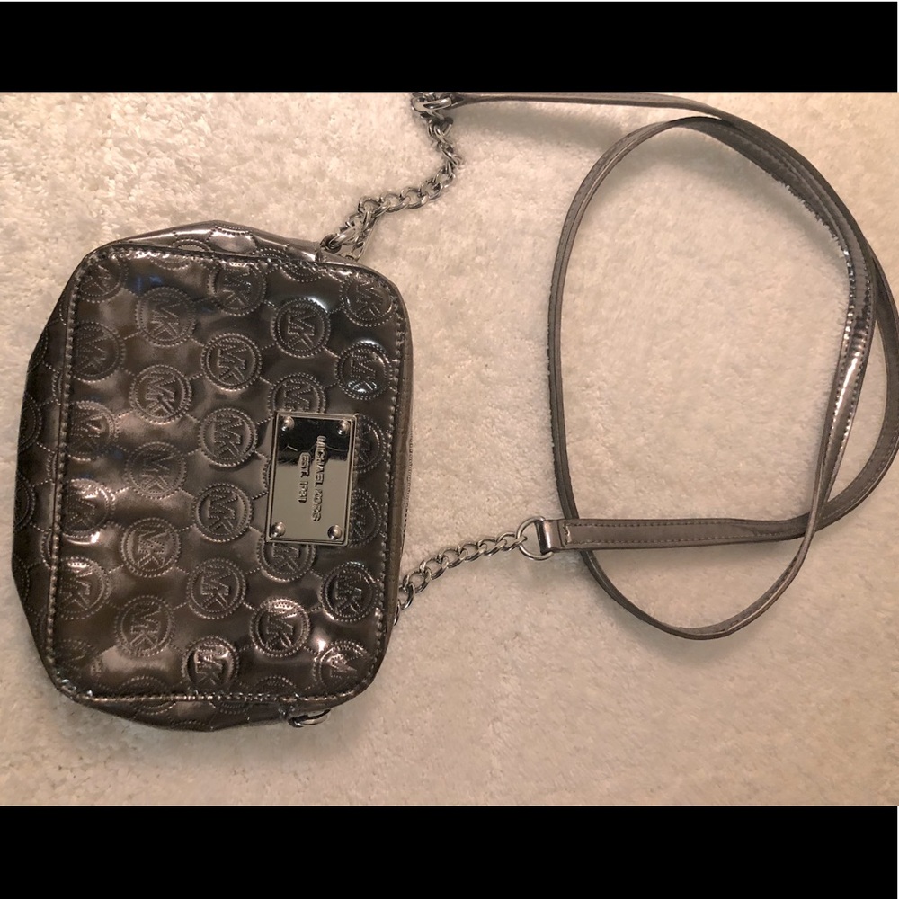 Michael Kors platinum small crossbody bag